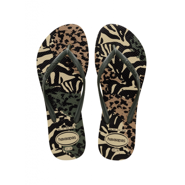 Havaianas slim deals animals green olive