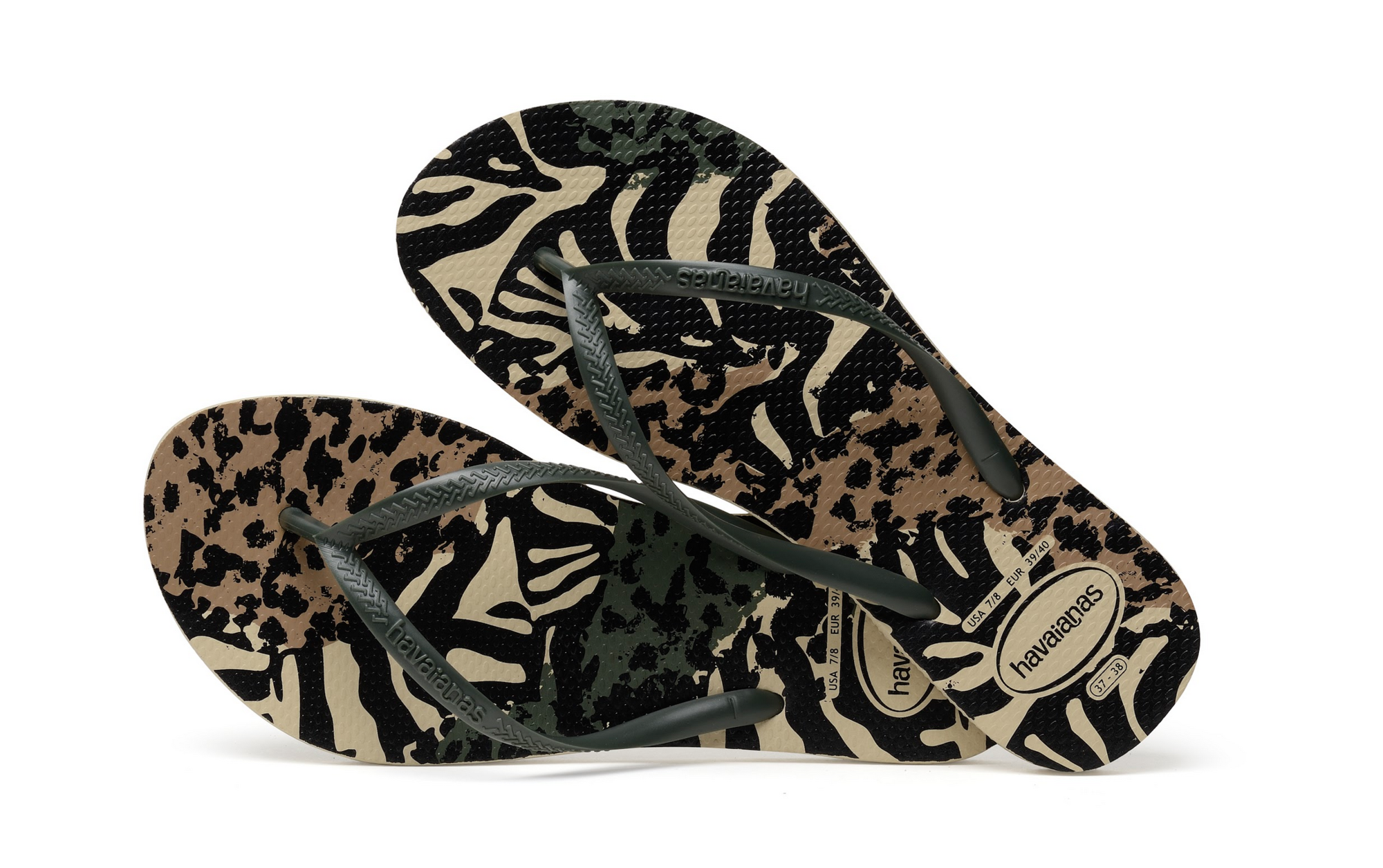 Havaianas slim deals animals green olive