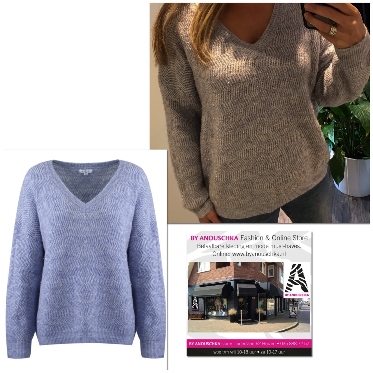 Trui Kilky Paris Janne glitter lichtblauw – By Anouschka Trui Kilky Paris Janne glitter lichtblauw – By Anouschka