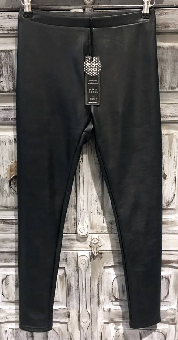 Toestand Kalmerend Stereotype Norfy Legging hoge taille VS18013-1-1 leerlook mat zwart – By Anouschka