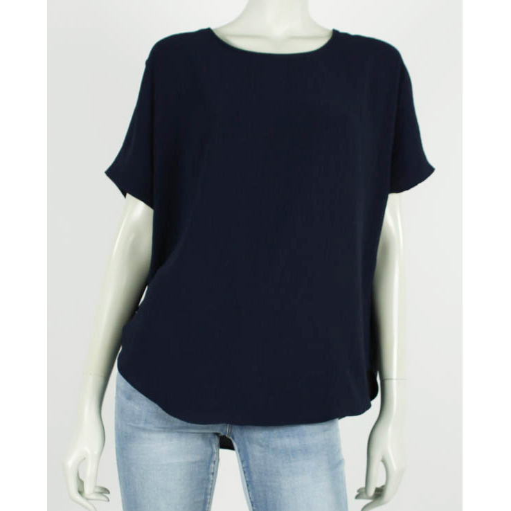 Ruimvallende basic top Marja – Navy – By Anouschka